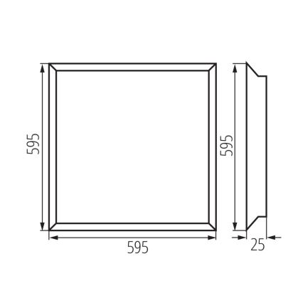 Χωνευτό πάνελ οροφής LED BLINGO LED/38W/230V 60x60 cm