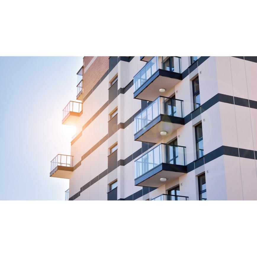 Φωτιστικό εργασίας οροφής LED με αισθητήρα κίνησης IPER LED/35W/230V IK10 IP65 στρογγυλό λευκό