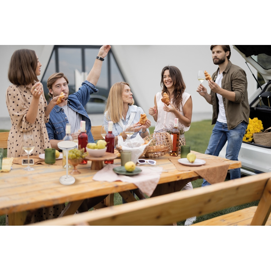 Kanlux 37310 - Φορητό LED Φωτιστικό Dimmer FLUXY LED/1,7W/1800 mAh IP44 λευκό