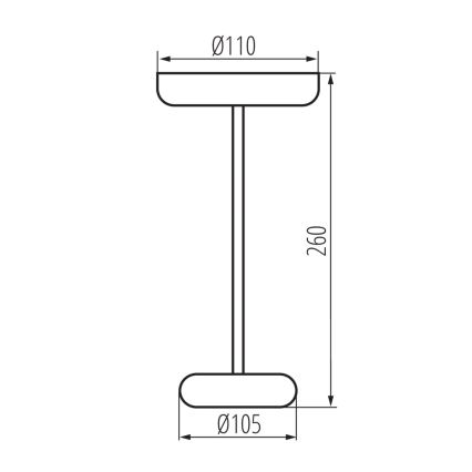 Kanlux 37310 - LED Dimmable επαναφορτιζόμενο φωτιστικό FLUXY LED/1,7W/1800 mAh IP44 λευκό