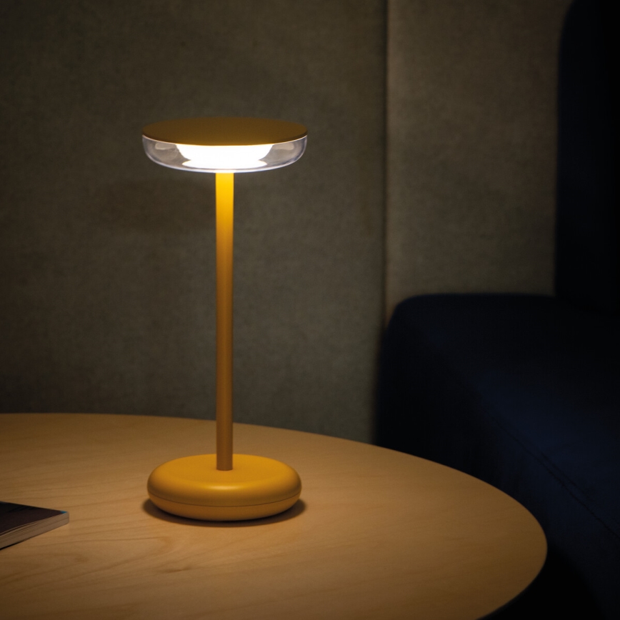 Ρυθμιζόμενη επαναφορτιζόμενη λάμπα LED FLUXY LED/1,7W/1800 mAh IP44 κίτρινη