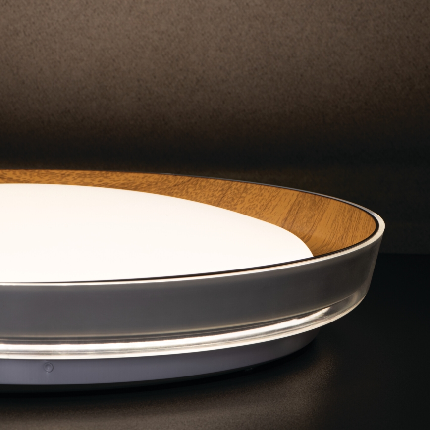 Φωτιστικό οροφής LED NIFU LED/17,8W/230V διάμετρος 43 cm λευκό/καφέ