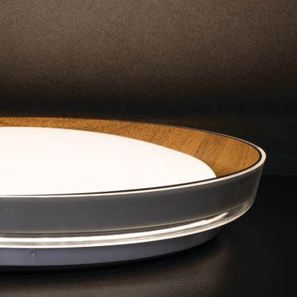 Φωτιστικό οροφής LED NIFU LED/17,8W/230V διάμετρος 43 cm λευκό/καφέ