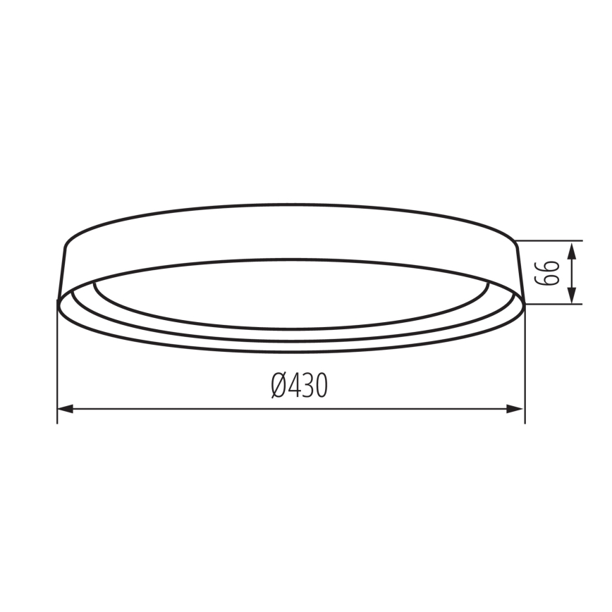 Φωτιστικό οροφής LED NIFU LED/17,8W/230V διάμετρος 43 cm λευκό/μαύρο