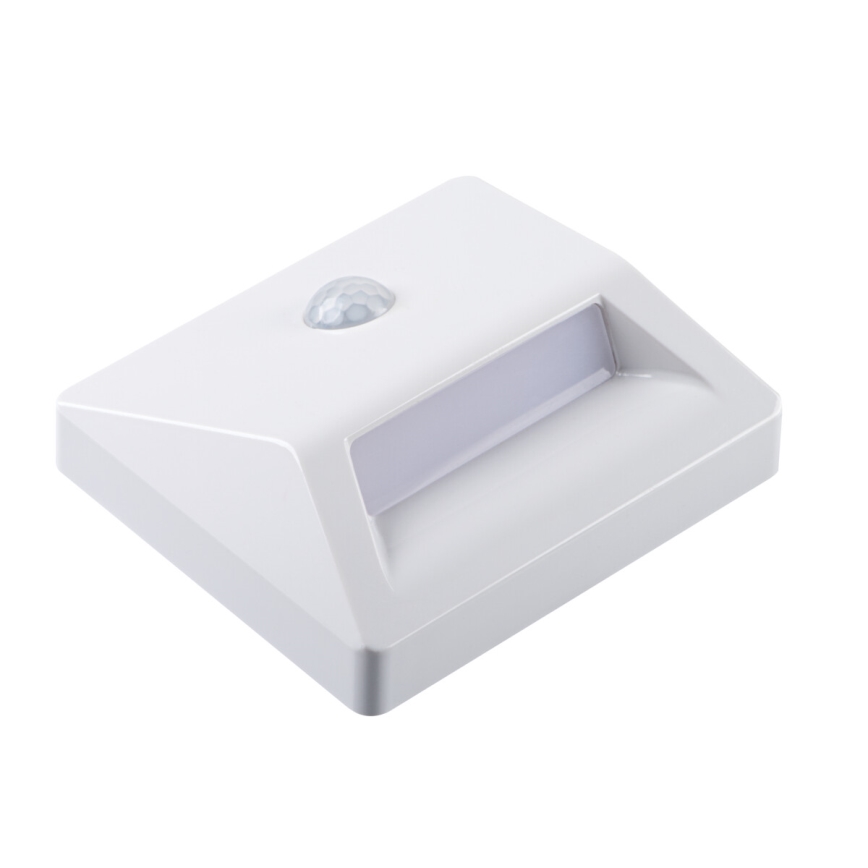 Kanlux 37392 - Εντοιχιζόμενο φωτιστικό LED με αισθητήρα κίνησης και σούρουπου IRS LED/0,3W/3xAAA IP54 λευκό