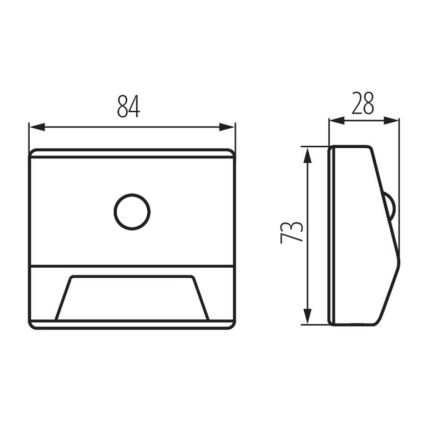 Kanlux 37392 - Εντοιχιζόμενο φωτιστικό LED με αισθητήρα κίνησης και σούρουπου IRS LED/0,3W/3xAAA IP54 λευκό