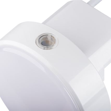 Kanlux 37396 - LED Dimming orientation φωστικό με αισθητήρα σούρουπου για πρίζα ULOV LED/0,5W/230V λευκό