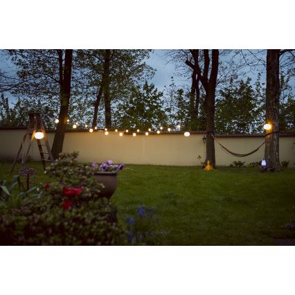 LED Διακοσμητικά λαμπάκια εξωτερικού χώρου GARLAND STONO 10xLED/10W/230V 6m IP67