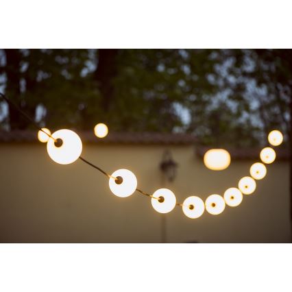 LED Διακοσμητικά λαμπάκια εξωτερικού χώρου GARLAND STONO 10xLED/10W/230V 6m IP67