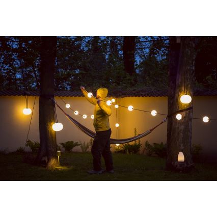 LED Διακοσμητικά λαμπάκια εξωτερικού χώρου GARLAND STONO 10xLED/10W/230V 6m IP67