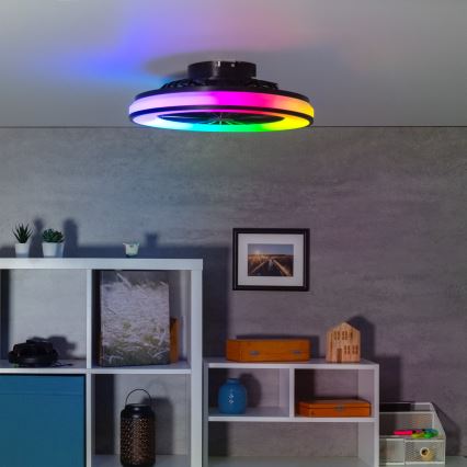 LED RGBW Φωτιστικό οροφής dimmable με ανεμιστήρα PLAVE LED/48W/230V 3000/4000/6500K + τηλεχειριστήριο