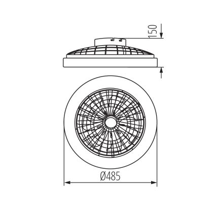 LED RGBW Φωτιστικό οροφής dimmable με ανεμιστήρα PLAVE LED/48W/230V 3000/4000/6500K + τηλεχειριστήριο
