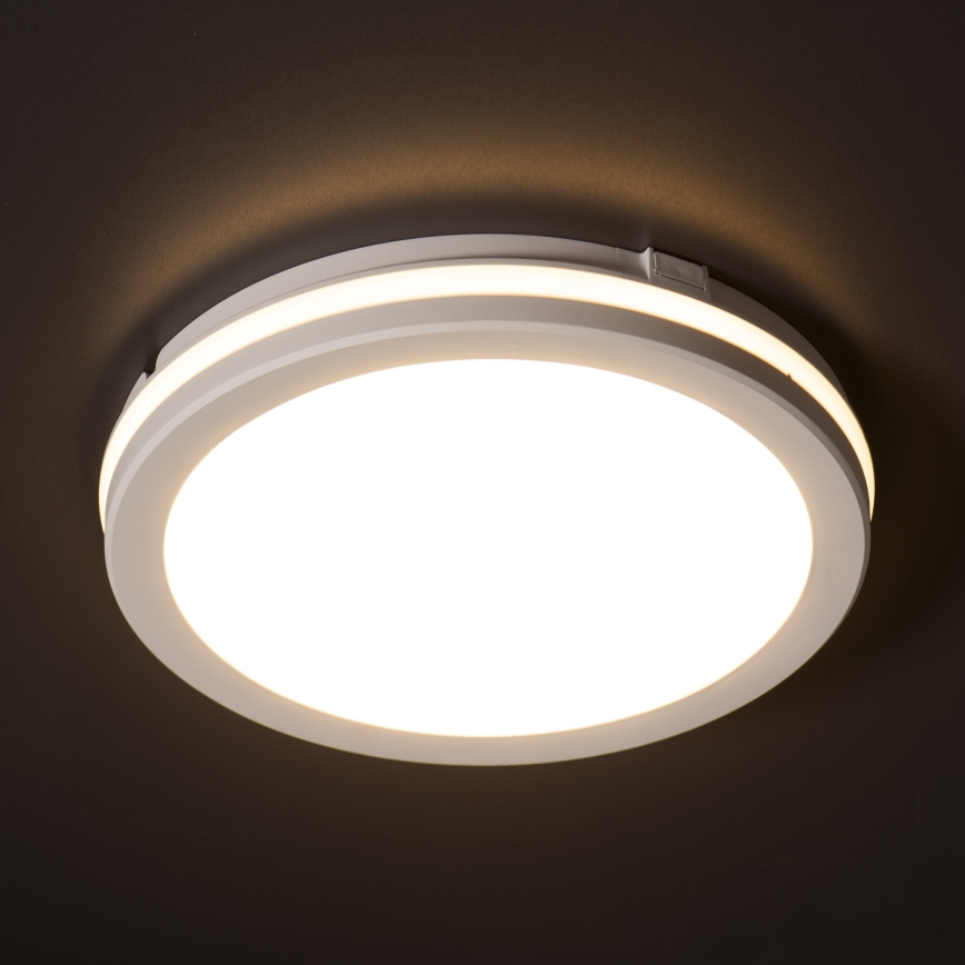Φωτιστικό οροφής εξωτερικού χώρου LED BENO E LED/12W/230V 3000/4000/6500K διάμετρος 20 cm IP65 λευκό