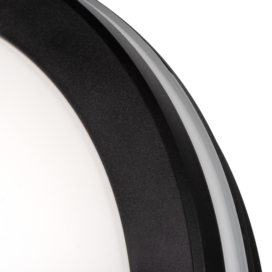 Φωτιστικό οροφής εξωτερικού χώρου LED BENO E LED/12W/230V 3000/4000/6500K διάμετρος 20 cm IP65 μαύρο