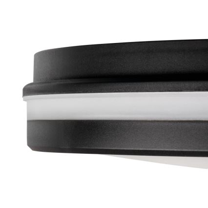 Φωτιστικό οροφής εξωτερικού χώρου LED BENO E LED/12W/230V 3000/4000/6500K διάμετρος 20 cm IP65 μαύρο