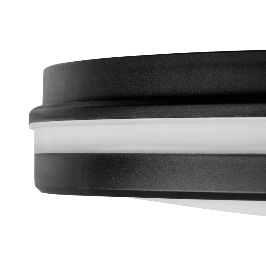 Φωτιστικό οροφής εξωτερικού χώρου LED BENO E LED/12W/230V 3000/4000/6500K διάμετρος 20 cm IP65 μαύρο