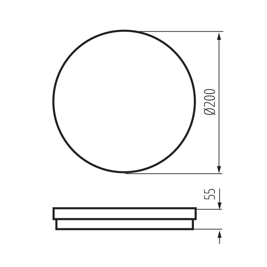 Φωτιστικό οροφής εξωτερικού χώρου LED BENO E LED/20W/230V 3000/4000/6500K διάμετρος 20 cm IP65 λευκό