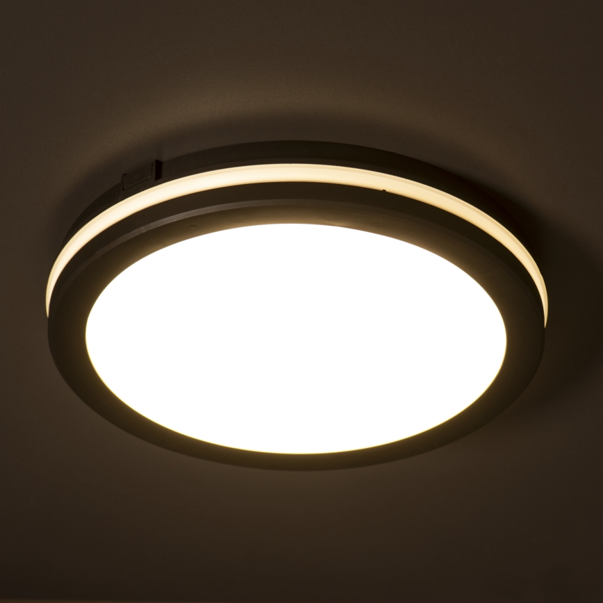 Φωτιστικό οροφής εξωτερικού χώρου LED BENO E LED/30W/230V 3000/4000/6500K διάμετρος 30 cm IP65 μαύρο