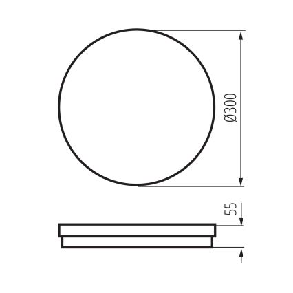 Φωτιστικό οροφής εξωτερικού χώρου LED BENO E LED/30W/230V 3000/4000/6500K διάμετρος 30 cm IP65 μαύρο