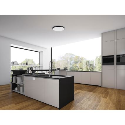 LED Dimmable φωτιστικό οροφής PLAFON LED/20W/230V 3000-6500K Wi-Fi μαύρο