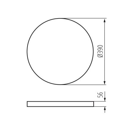 LED Dimmable φωτιστικό οροφής PLAFON LED/20W/230V 3000-6500K Wi-Fi μαύρο