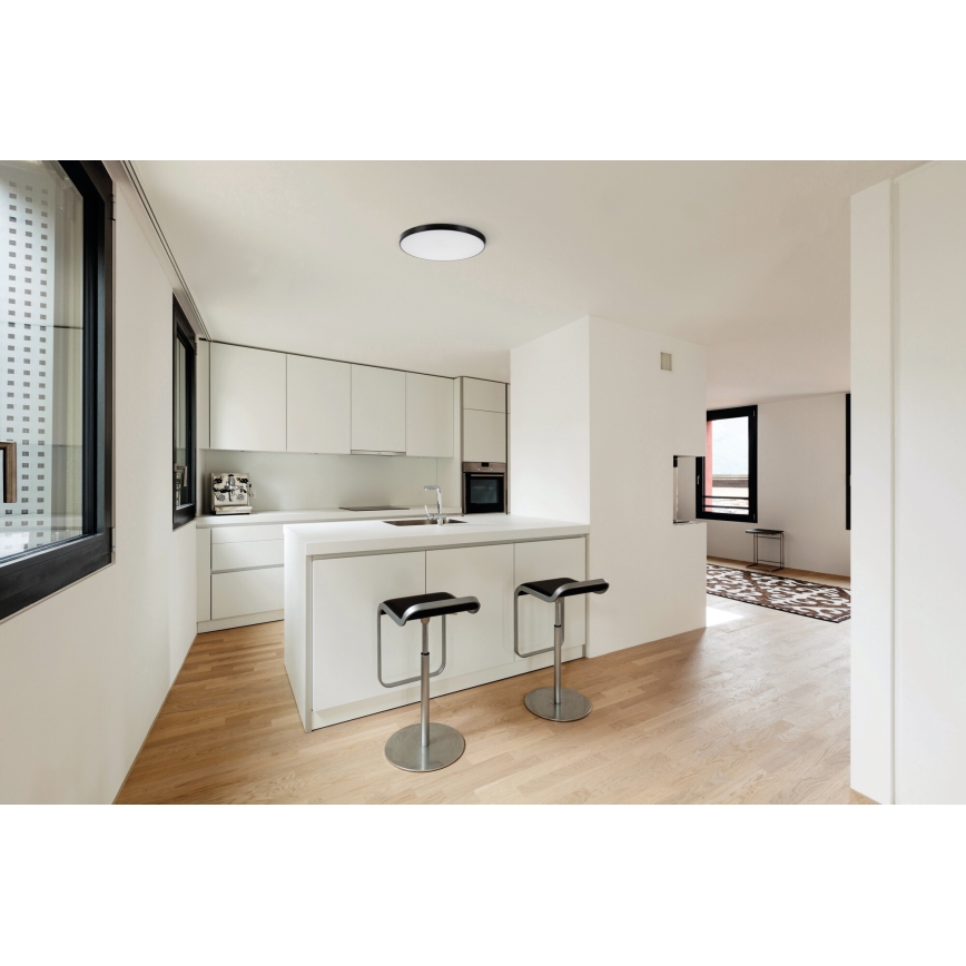 LED Dimmable φωτιστικό οροφής PLAFON LED/20W/230V 3000-6500K Wi-Fi μαύρο