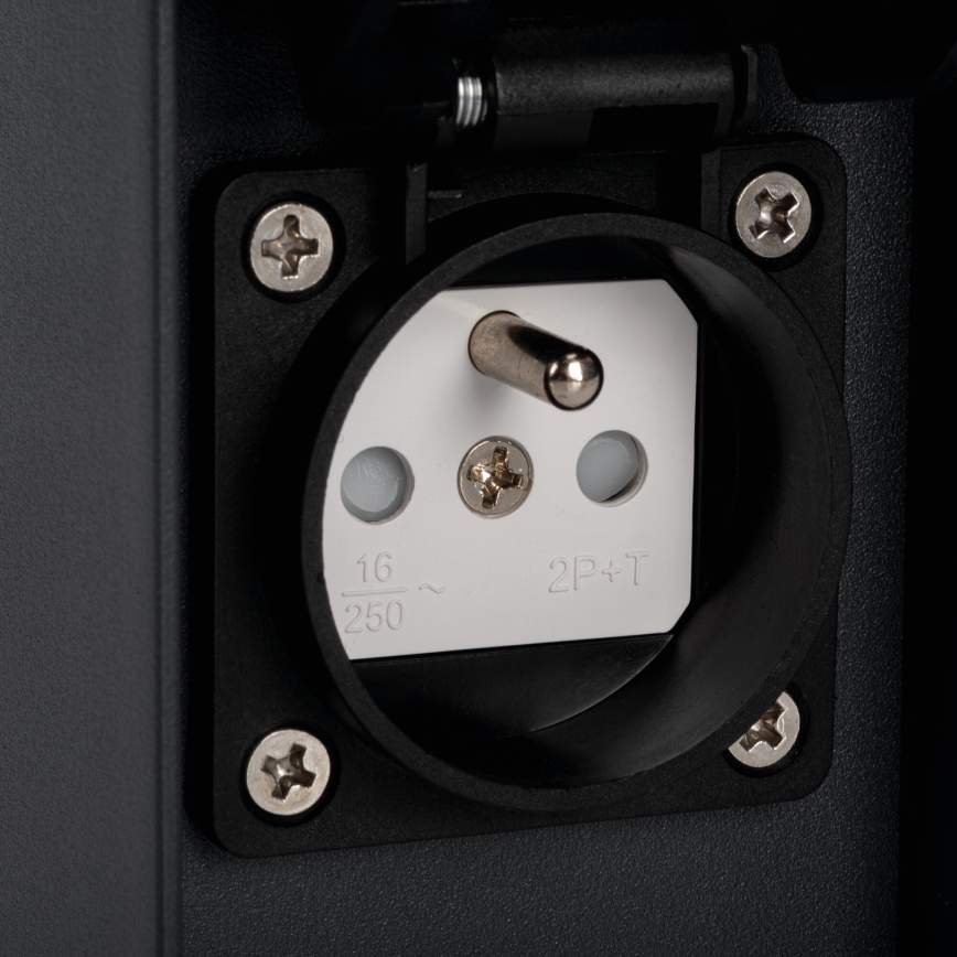 Επιτοίχιο φωτιστικό εξωτερικού χώρου με πρίζα DASTEN 1xG9/11W/230V IP44 μαύρο