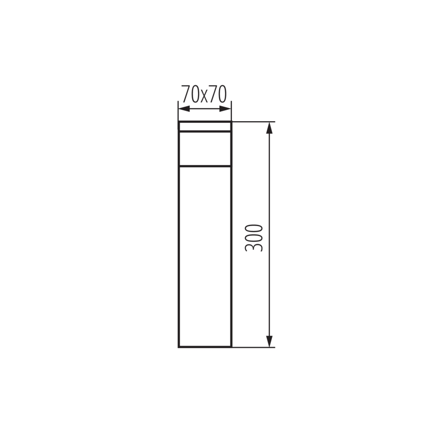 Λάμπα εξωτερικού χώρου DASTEN 1xG9/11W/230V 30 cm IP44 μαύρο