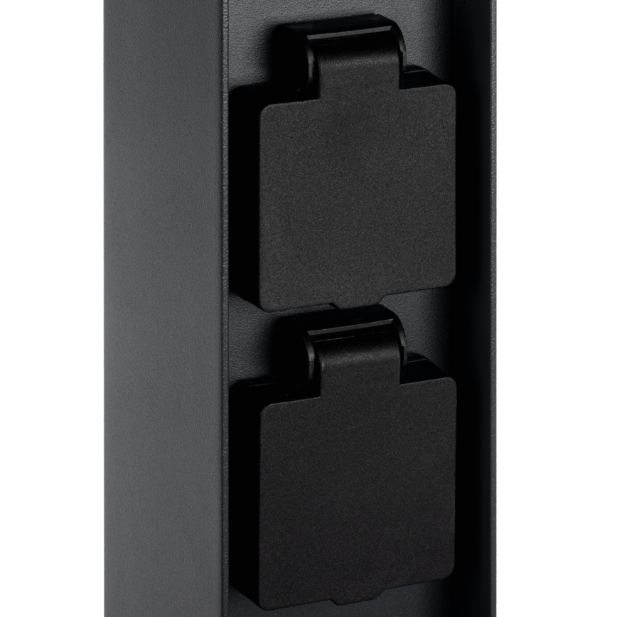 Φωτιστικό εξωτερικού χώρου με 2 πρίζες DASTEN 1xG9/11W/230V 50 cm IP44 μαύρο