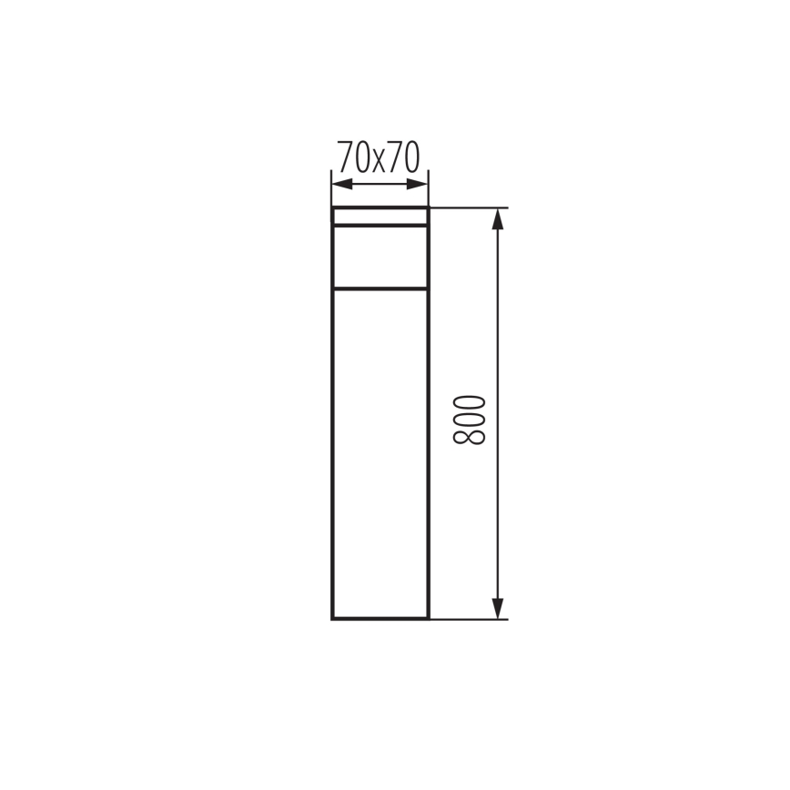Λάμπα εξωτερικού χώρου DASTEN 1xG9/11W/230V 80 cm IP44 μαύρο
