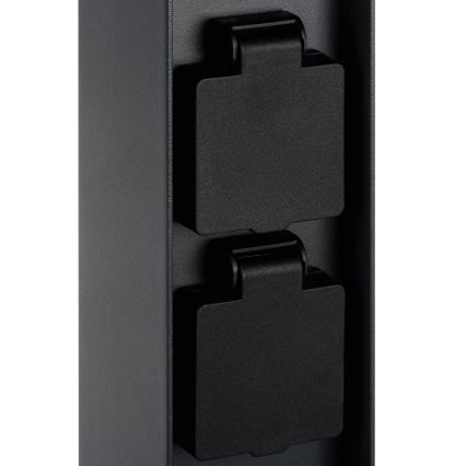 Φωτιστικό εξωτερικού χώρου με 2 πρίζες DASTEN 1xG9/11W/230V 80 cm IP44 μαύρο