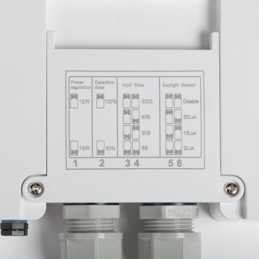 Φωτιστικό οροφής εξωτερικού χώρου LED με αισθητήρα κίνησης BENO LED/24/30W/230V 3000/3500/4000K IP65 λευκό γωνιακός