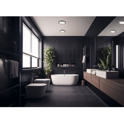 Φωτιστικό οροφής εξωτερικού χώρου LED με αισθητήρα κίνησης BENO LED/24/30W/230V 3000/3500/4000K IP65 ανθρακί στρογγυλό