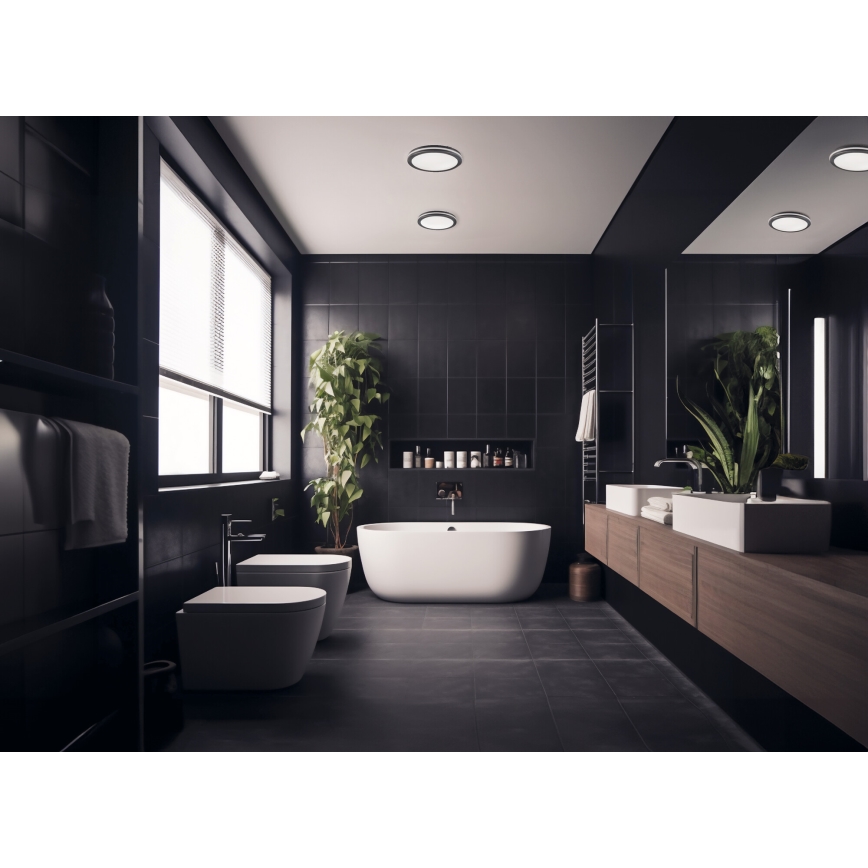 Φωτιστικό οροφής εξωτερικού χώρου LED BENO LED/12/18W/230V 3000/3500/4000K IP65 ανθρακί στρογγυλό