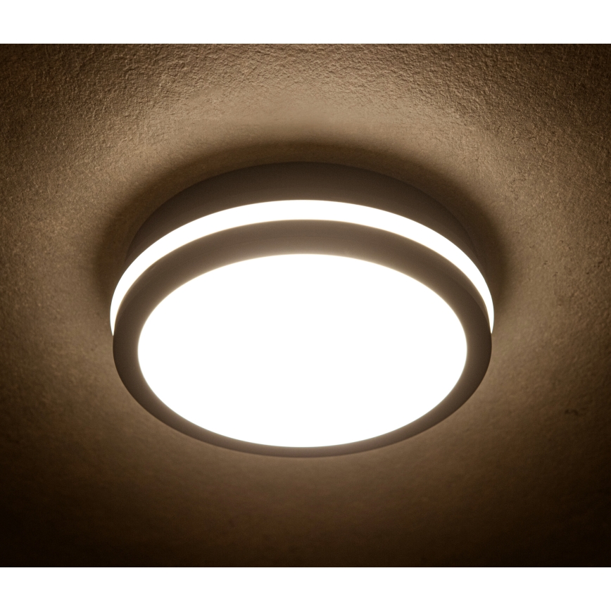 Φωτιστικό οροφής εξωτερικού χώρου LED BENO LED/12/18W/230V 3000/3500/4000K IP65 ανθρακί στρογγυλό