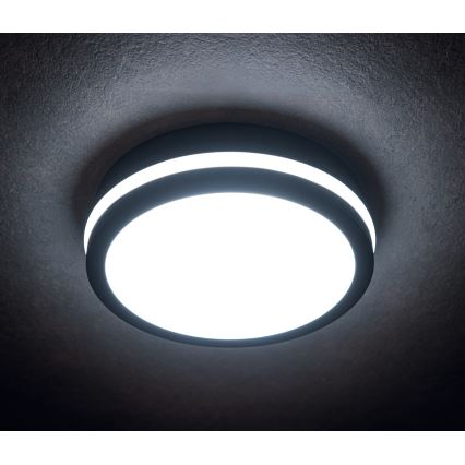 Φωτιστικό οροφής εξωτερικού χώρου LED BENO LED/12/18W/230V 3000/3500/4000K IP65 ανθρακί στρογγυλό