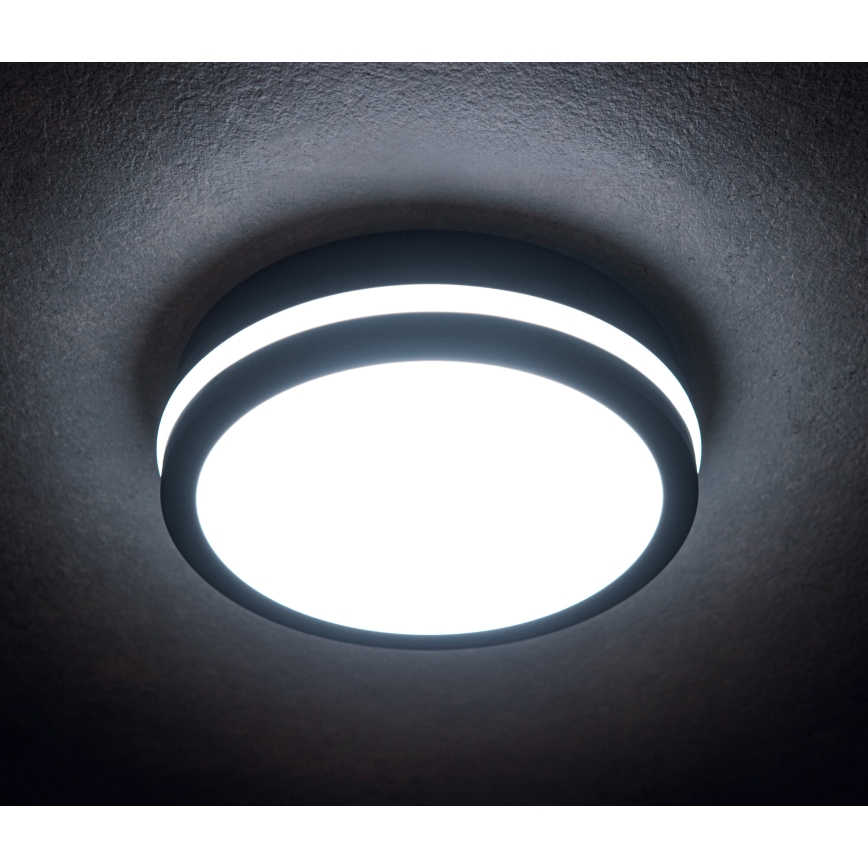 Φωτιστικό οροφής εξωτερικού χώρου LED BENO LED/12/18W/230V 3000/3500/4000K IP65 ανθρακί στρογγυλό