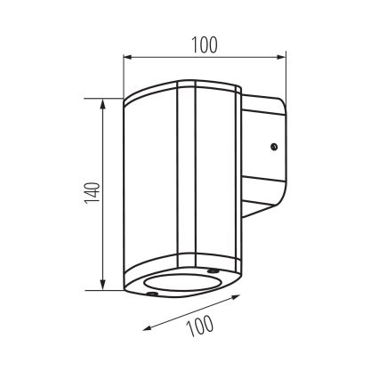 Επιτοίχιο φωτιστικό εξωτερικού χώρου ZEVI 1xGU10/10W/230V IP54 ανθρακί