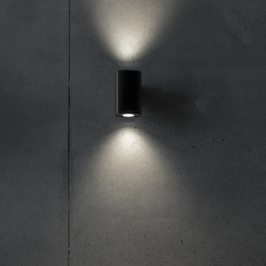 Επιτοίχιο φωτιστικό εξωτερικού χώρου ZEVI 2xGU10/10W/230V IP54 μαύρο