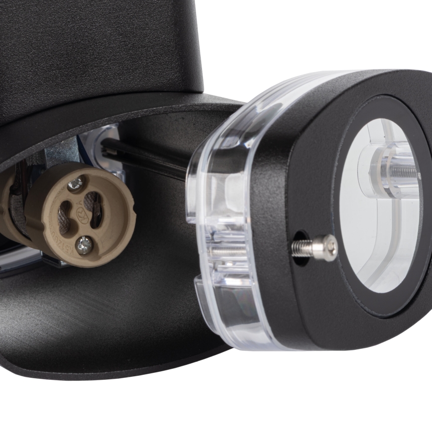 Επιτοίχιο φωτιστικό εξωτερικού χώρου ZEVI 1xGU10/10W/230V IP54 μαύρο