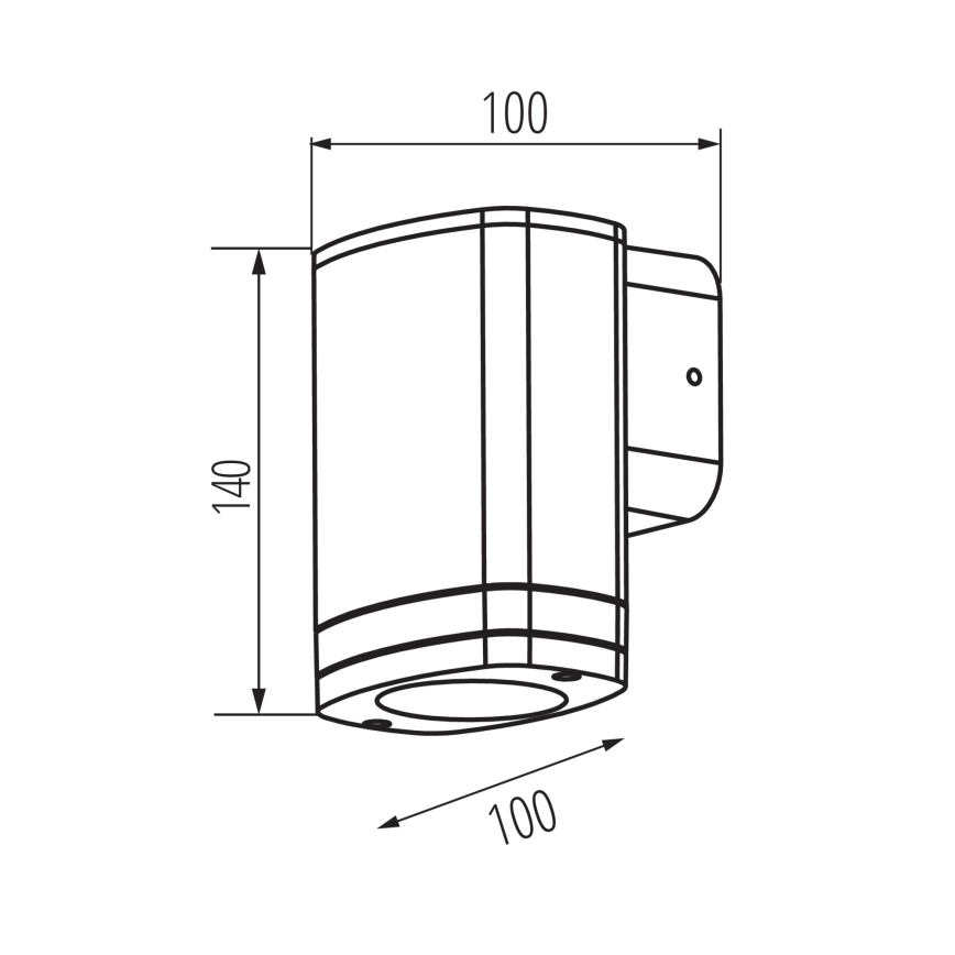 Επιτοίχιο φωτιστικό εξωτερικού χώρου ZEVI 1xGU10/10W/230V IP54 μαύρο