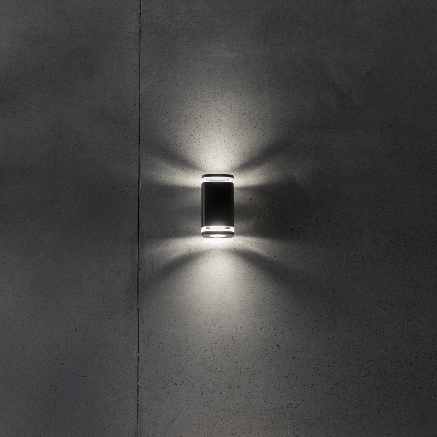 Επιτοίχιο φωτιστικό εξωτερικού χώρου ZEVI 2xGU10/10W/230V IP54 μαύρο