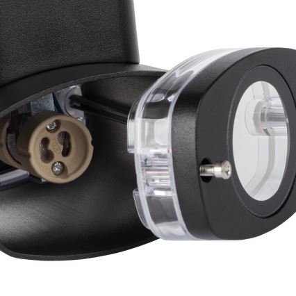 Επιτοίχιο φωτιστικό εξωτερικού χώρου ZEVI 2xGU10/10W/230V IP54 μαύρο