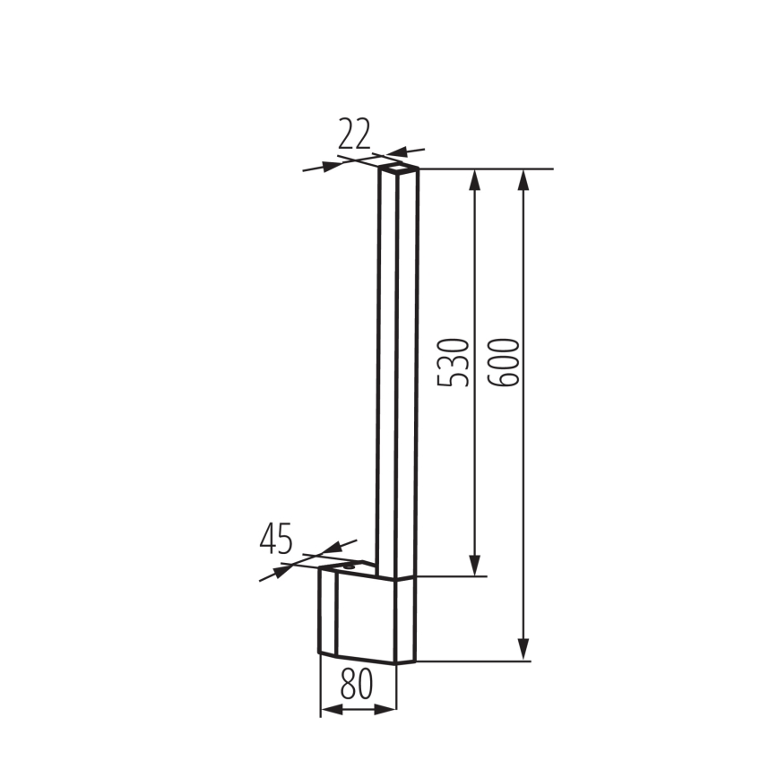 LED Εξωτερικό Επιτοίχιο Φωτιστικό YALTE LED/8W/230V 4000K IP54 μαύρο