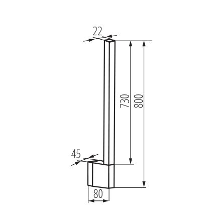 LED Εξωτερικό Επιτοίχιο Φωτιστικό YALTE LED/10W/230V 4000K IP54 μαύρο