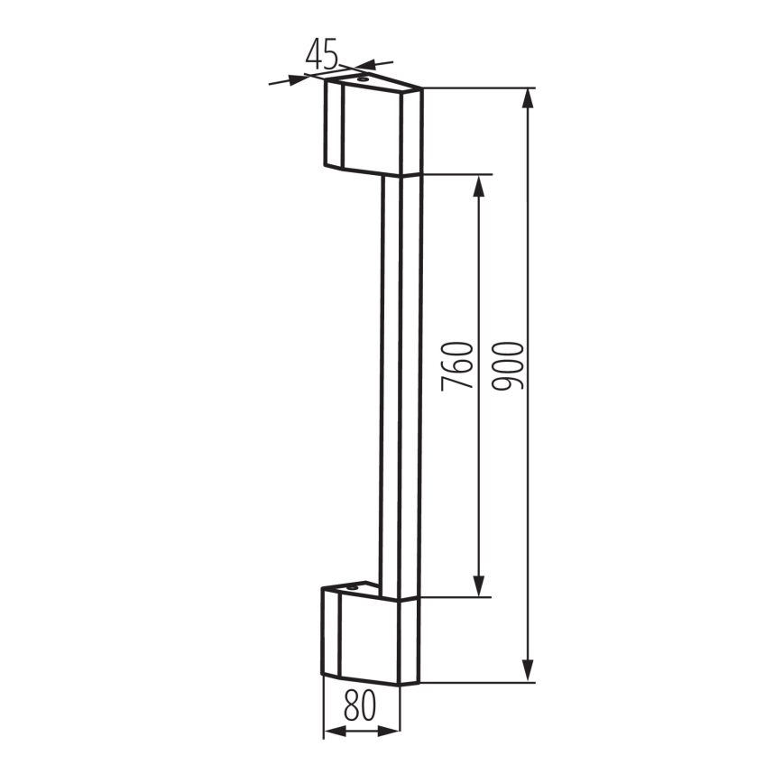 Επιτοίχιο φωτιστικό εξωτερικού χώρου LED YALTE LED/8W/230V 3000K IP54 μαύρο