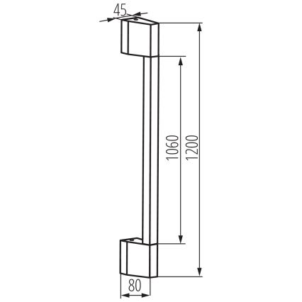 Επιτοίχιο φωτιστικό εξωτερικού χώρου LED YALTE LED/11W/230V 4000K IP54 μαύρο