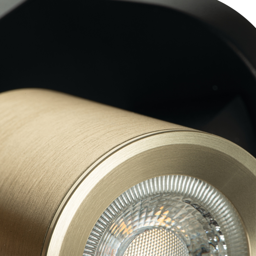 Φωτιστικό σποτ LAURIN 2xGU10/10W/230V ορείχαλκος/μαύρο