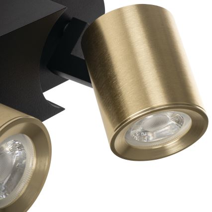 Φωτιστικό σποτ LAURIN 2xGU10/10W/230V ορείχαλκος/μαύρο