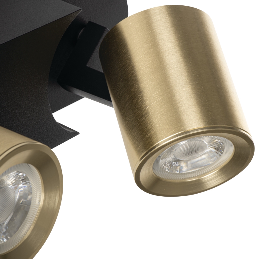 Φωτιστικό σποτ LAURIN 2xGU10/10W/230V ορείχαλκος/μαύρο